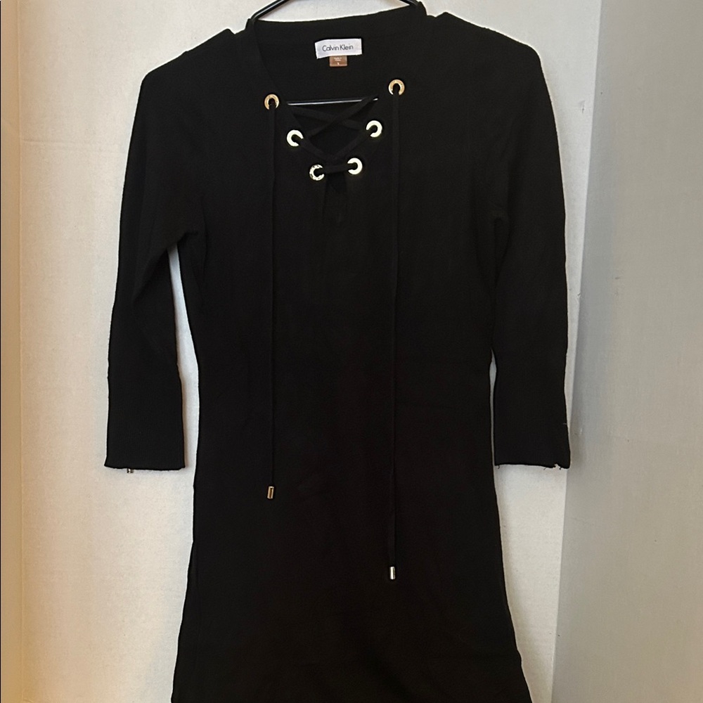 Calvin Klein Black Long Sleeve Dress